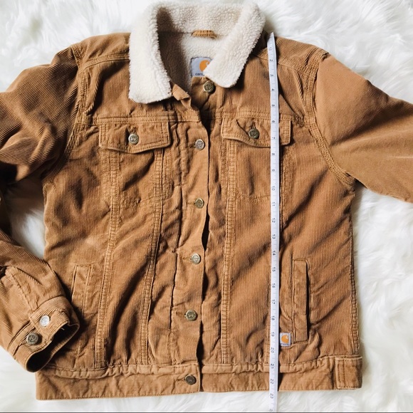SOLD Carhartt Sherpa Corduroy Southold Jacket med - Picture 6 of 9